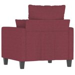 vidaXL Fauteuil Rouge bordeaux 60 cm Tissu
