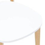 vidaXL Chaises à manger 2 Pièces bois massif caoutchouc