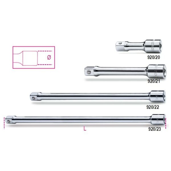 Beta Tools Barre d'extension à entraînement 1/2" 920/20