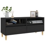 vidaXL Meuble TV noir 100x34 5x44 5 cm bois d'ingénierie