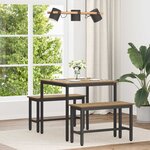 vidaXL Table de salle à manger / Table de repas MÉTAL