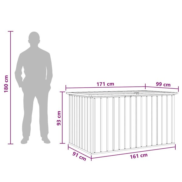 vidaXL Boîte de rangement de jardin Vert 171x99x93 cm