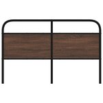 vidaXL Tête de lit chêne marron 160 cm acier et bois d'ingénierie