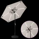 vidaXL Parasol de jardin avec lampes LED 230 x 230 cm Polyester