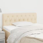vidaXL Tête de lit Crème 90x7x78/88 cm Tissu