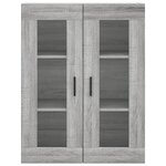 vidaXL Buffet haut Sonoma gris 69 5x34x180 cm Bois d'ingénierie