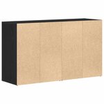 vidaXL Buffet Chêne noir 120 x 36 x 69 cm Bois d'ingénierie
