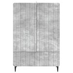 vidaXL Buffet Gris béton 66 x 34 5 x 97 cm Bois d'ingénierie