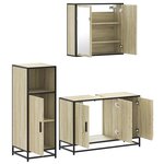 vidaXL Ensemble de meubles de salle de bain 3 Pièces chêne sonoma