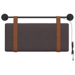 vidaXL Tête de lit suspendue Avec lumière LED Marron foncé PU antique