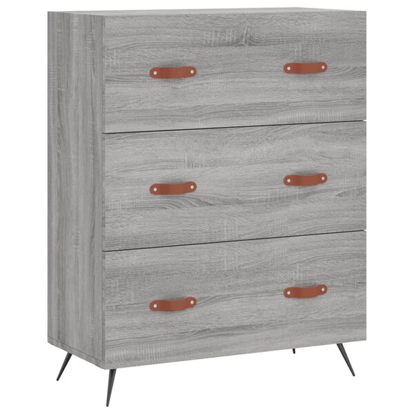 vidaXL Commode sonoma gris 69 5 x 34 x 90 cm bois d'ingénierie