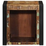 vidaXL Table de chevet multicolore 40x35x40 cm bois de récupération