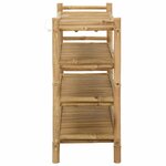 vidaXL Rack à chaussures avec étagère Naturel 4 niveaux Bambou