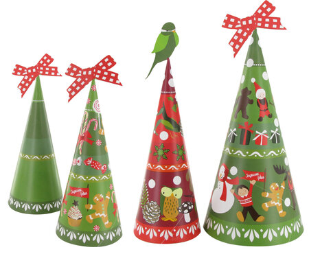 Sapin de Noel à décorer avec des gommettes 3 pièces