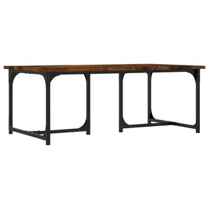 vidaXL Table basse Chêne fumé 90x50x35 cm Bois d'ingénierie