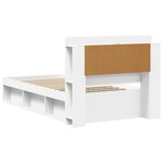 vidaXL Cadre de lit avec rangement Blanc 80 x 200 cm Bois d'ingénierie