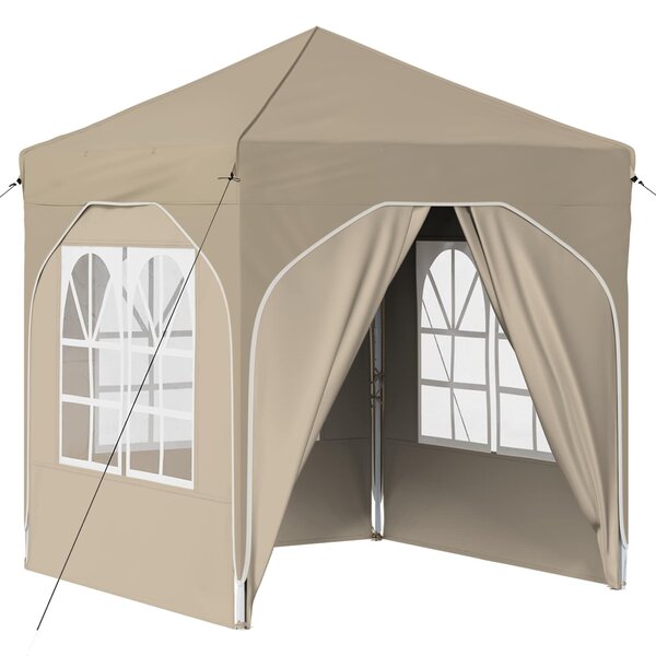 vidaXL Tente de fête pop-up 192 x 192 x 245 cm Crème