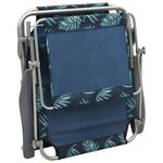 vidaXL Chaise longue avec auvent acier motif de feuilles