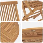 vidaXL Ensemble de salle à manger pour jardin 5 Pièces Marron Teck massif