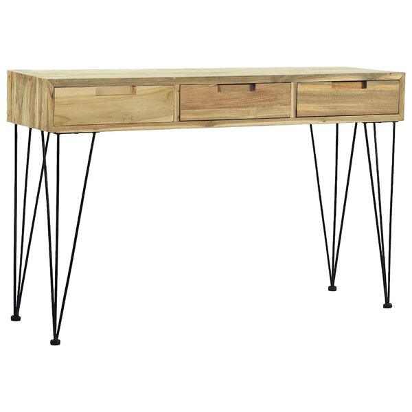 vidaXL Table console 120x35x76 cm Teck massif