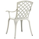 vidaXL Chaises de jardin 4 Pièces Aluminium coulé Blanc