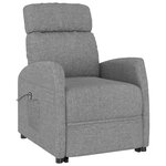 vidaXL Fauteuil Gris clair Tissu