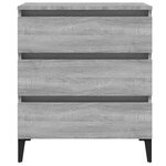 vidaXL Buffet Sonoma gris 60x35x69 cm Bois d'ingénierie