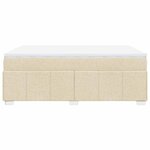 vidaXL Sommier à lattes de lit avec matelas Crème 140x190 cm Tissu