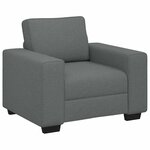 vidaXL Fauteuil gris foncé 60 cm tissu