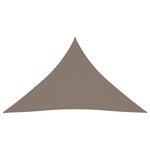 vidaXL Voile de parasol tissu oxford triangulaire 5x7x7 m taupe