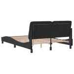 vidaXL Cadre de lit avec lumières LED noir 120x200 cm velours