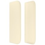 vidaXL Tête de lit avec oreilles Crème 147x16x78/88 cm Similicuir