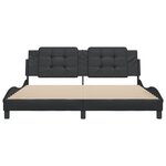 vidaXL Cadre de lit avec tête de lit Noir 180x200 cm Similicuir