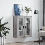 vidaXL Armoire murale sonoma gris 69 5x34x90 cm