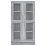 vidaXL Armoire à vitrine Sonoma gris 82 5x30 5x150cm Bois d'ingénierie