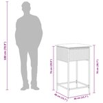 vidaXL Ensemble de bar de jardin 5 Pièces avec coussins noir poly rotin