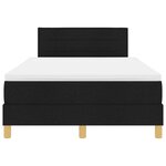 vidaXL Lit à ressort avec matelas et LED Noir 120x190 cm Tissu