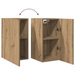 vidaXL Meuble TV chêne artisanal 30 5x30x60 cm bois d'ingénierie