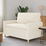 vidaXL Canapé Crème 126 x 81 x 87 5 cm Tissu