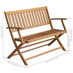 vidaXL Banc de jardin avec coussin 120 cm Bois d'acacia massif