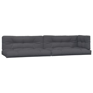 vidaXL Coussins de palette 5 Pièces anthracite tissu