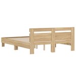 vidaXL Cadre de lit sans matelas chêne sonoma 140x190 cm