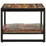 vidaXL Table basse multicolore 90x50x38 cm bois de récupération massif