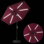 vidaXL Parasol de jardin avec lampes LED 230 x 230 cm Polyester