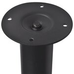 vidaXL Pied de table télescopique 2 Pièces Noir 710 mm - 1100 mm
