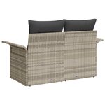 vidaXL Canapé de jardin Gris clair 141 x 62 x 69 cm polyrotin