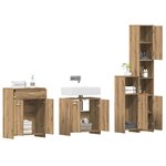 vidaXL Ensemble de meubles salle de bain 4 Pièces bois d'ingénierie