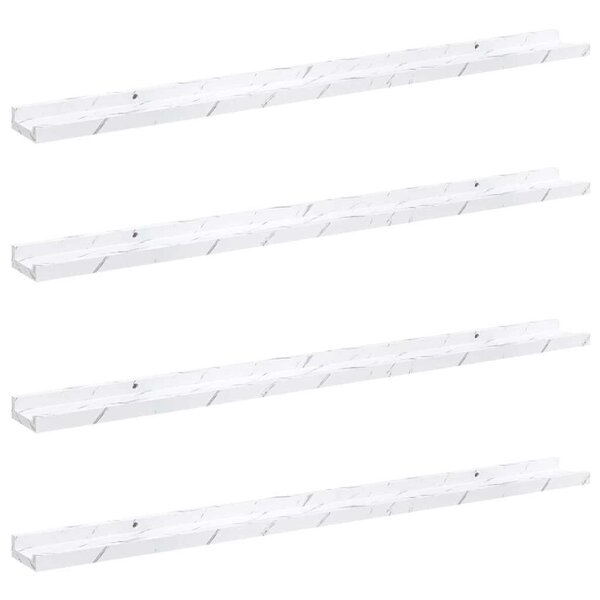 vidaXL Étagère Murale 4 pc Marbre blanc 100 x 9 x 3 cm
