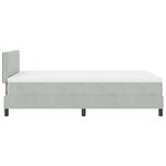vidaXL Lit à ressorts avec matelas & lumière LED gris clair 120x190 cm en velours