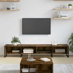 vidaXL Meuble TV Chêne Fumé 170 5 x 36 x 30 5 cm Bois d'ingénierie
